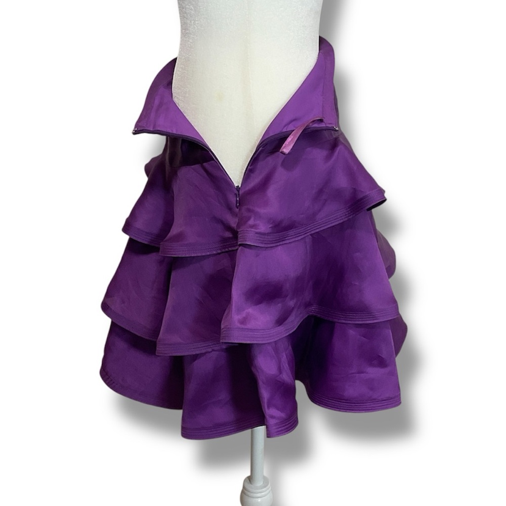 Ted Baker London Langley Collection Silk Tiered Sculptural Mini Skirt - Picture 4 of 11